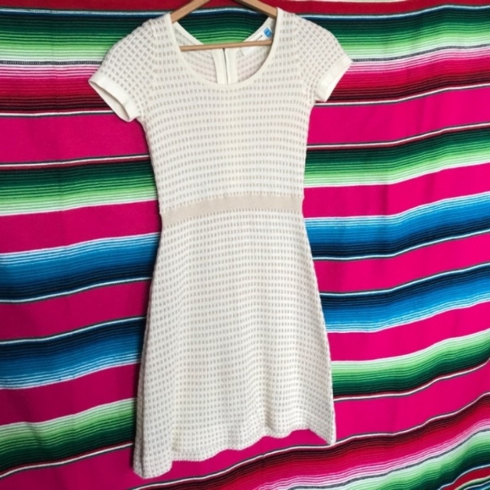 Anthropologie Gilt Grid Sweater Dress Sparrow Knit - Picture 3 of 8